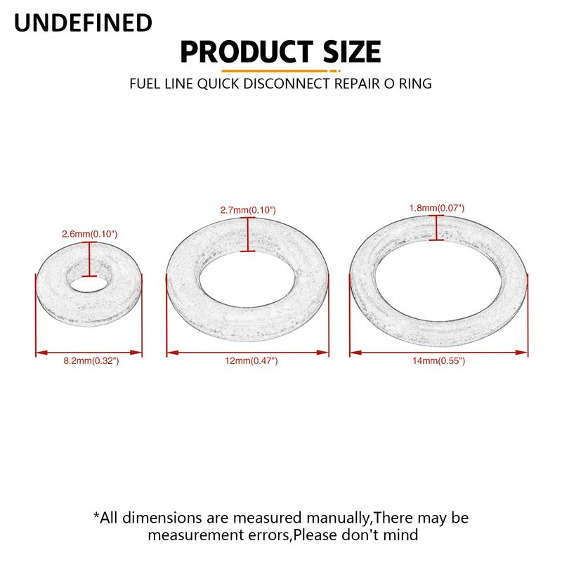 Fuel Line Quick Disconnect Repair O Ring Kit For Harley Touring Sportster Dyna Softial With Delphi Fuel Injection 2001-2023