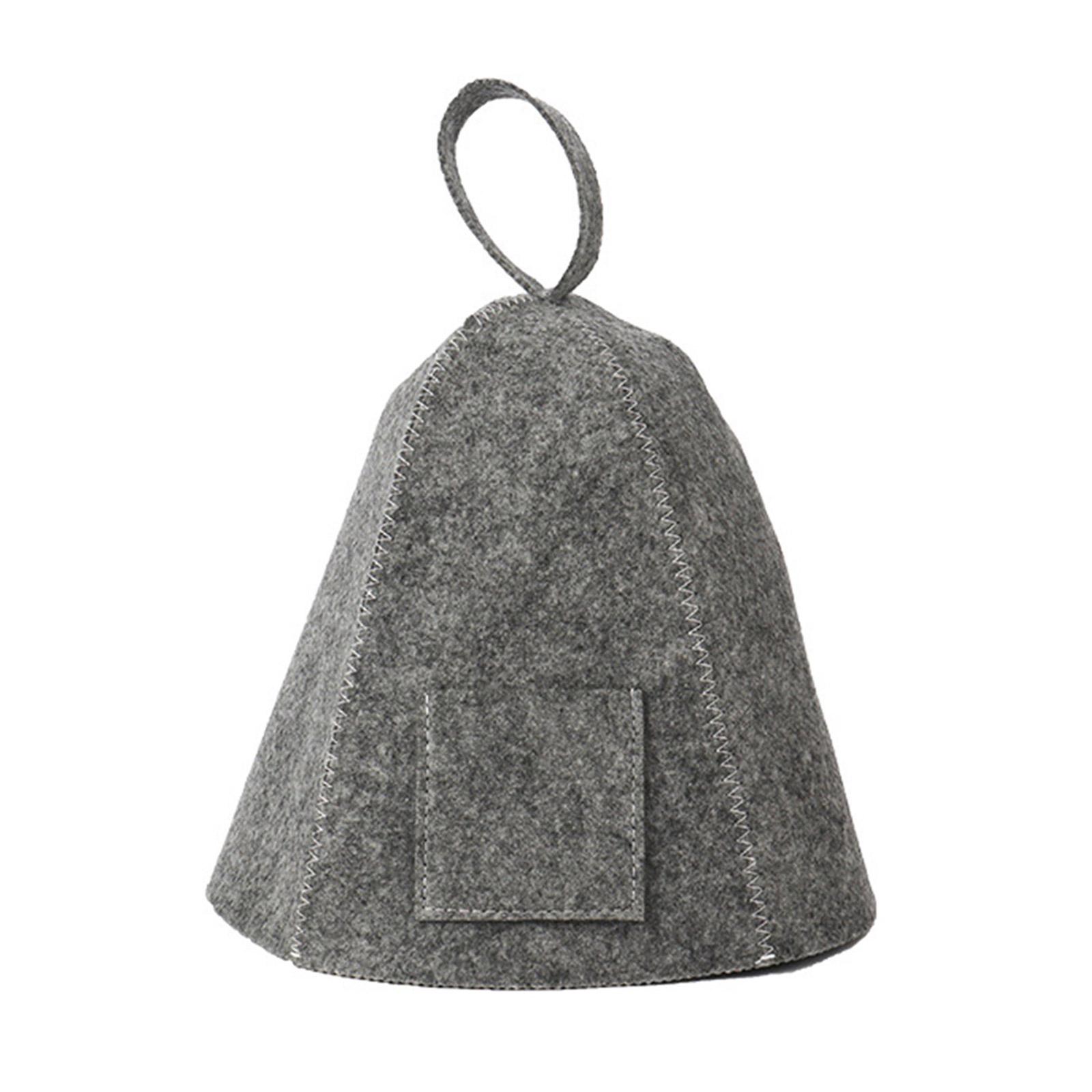 

Шерстяной войлок Набор для сауны Шапка Русская рукавица Подкладка Модная шапочка для ванны и душа Защитный чехол для волос Аксессуар для ванной комнаты для мужчин и женщин C