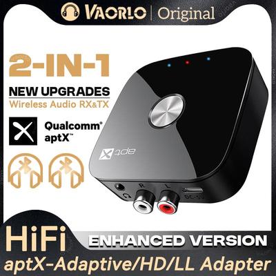 AptX-Adaptive/HD/LL Bluetooth 5.4 Audio Transmitter Receiver 3,5MM AUX Stereo RCA hudební bezdrátový adaptér s MIC pro auto TV PC