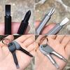 2 Keys Stainless Keychain Screwdriver Set Outdoor Multifunction Pocket Tool