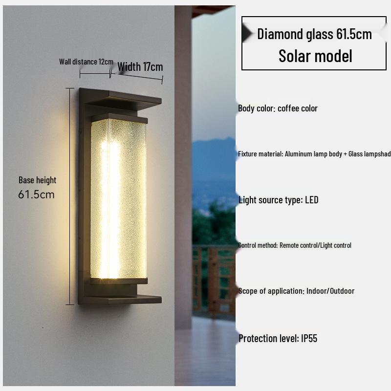 Solar Italian-Style Courtyard Wall Light – Waterproof, No Wiring Needed