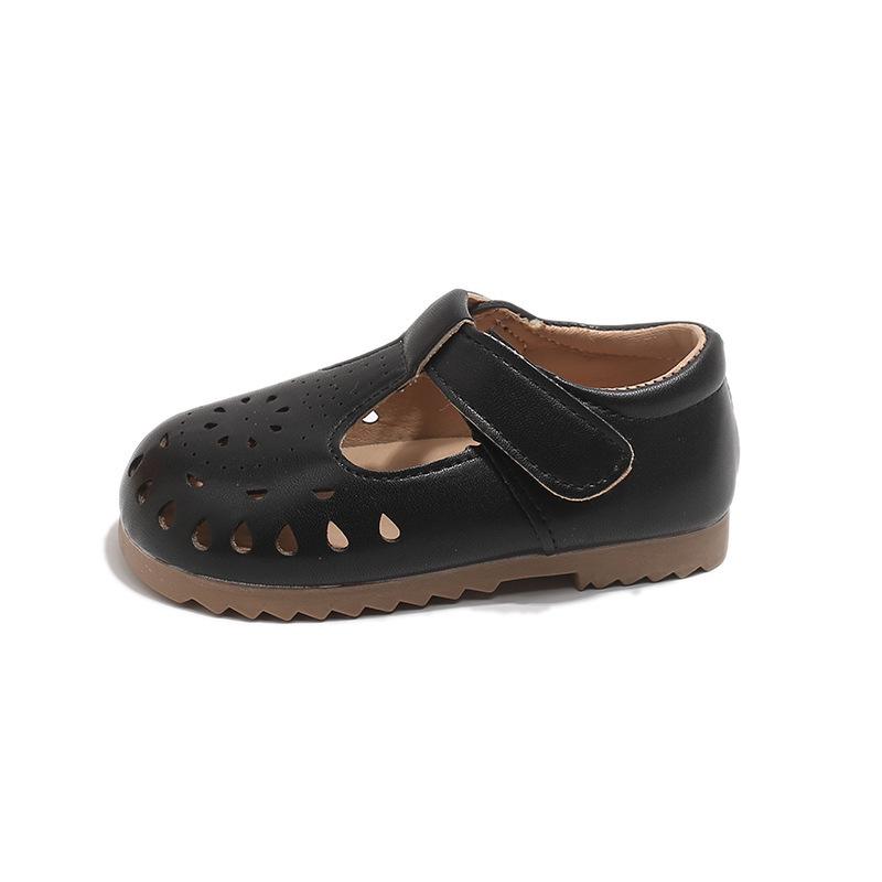Zapatos de Princesa Transpirables de Cuero Estilo Coreano de Moda Primavera/Verano para Niñas 2026