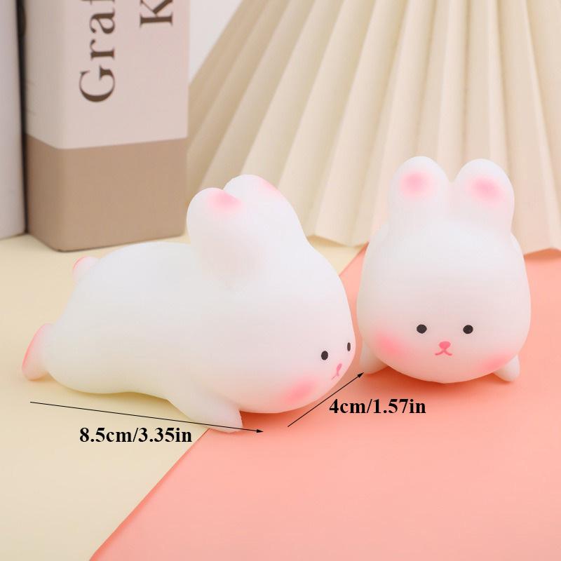 Süßes laufendes Kaninchen Dekompressions-Squishy-Spielzeug Tiere Anti-Stress Langsam aufsteigendes Sensorisches Fidget Knetspielzeug für Kinder Partygeschenke
