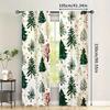 Christmas Curtains Cartoon Tree Decorative Printed Home Decoration Room Set Of 2 Made Polyester