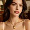 Cat Butterfly Pendant Necklace Cute Kitty Charm Necklace Women Kitten Necklace Gift for Wife Girlfriend Cat Lovers
