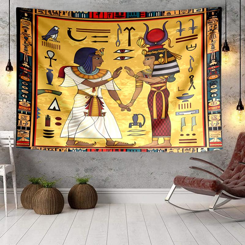 Ancient Egyptian Hieroglyphics Tapestry Room Decoration Wall Hanging for Living Room Bedroom, dormitory, Birthday and Christmas gifts