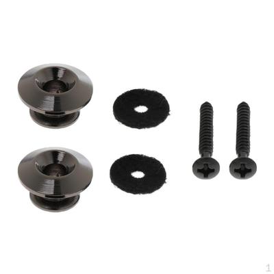 2 Pièces Verrous de Sangle pour Guitare Électrique Acoustique Basse Ukulélé Boutons Pièces Accessoire