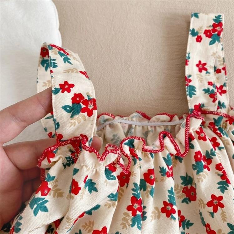 2022 Sommer Koreanischer Stil Baby Mädchen Camisole & Shorts Zweiteiler