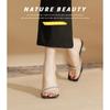 7317 Slippers Women's Thin Heels Summer 2025 New Transparent Rhinestone Strap High Heels Square Crystal Heel Sandals