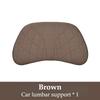 Memory Foam Car Neck Pillow Waist Pillow Nappa Leather Car Headrest And Lumbar Set Seat Accessories Car Neck And Lumbar Support