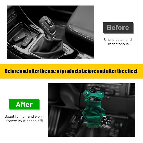 Car Gear Shift Cover, Fashionable Mini Shark Gear Shifter Stick Hoodie, Funny Winter Warm Gear Shift Knob Sweater Protector, Universal Interior Decor