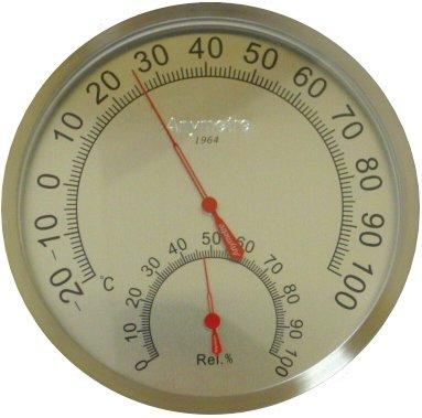 

221 PPLS Stainless Steel Analog Thermo-Hygrometer -20100℃ 0100%RH Calibration Available [Red Needle]