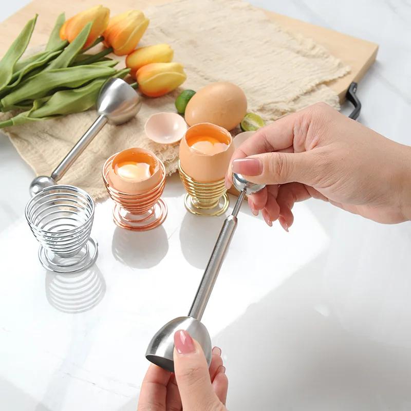 Egg Topper Eggshell Cutter Stainless Steel Egg Cracker Opener Remover For Hard Soft Boiled Eggs