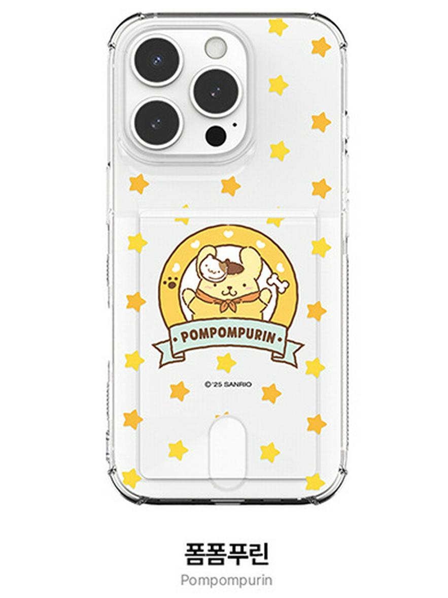 Korea Hello Kitty & Kuromi iPhone 17 Pro Max Transparent Card Slot Case iPhone 17 Air