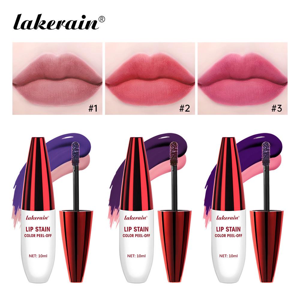 Mattes Peel-Off-Lippengloss in Rosa, Kontur-Tattoo, Lippenfarbe, wasserfest, übertragungsbeständig, zum Abreißen, natürliche Lippentönung