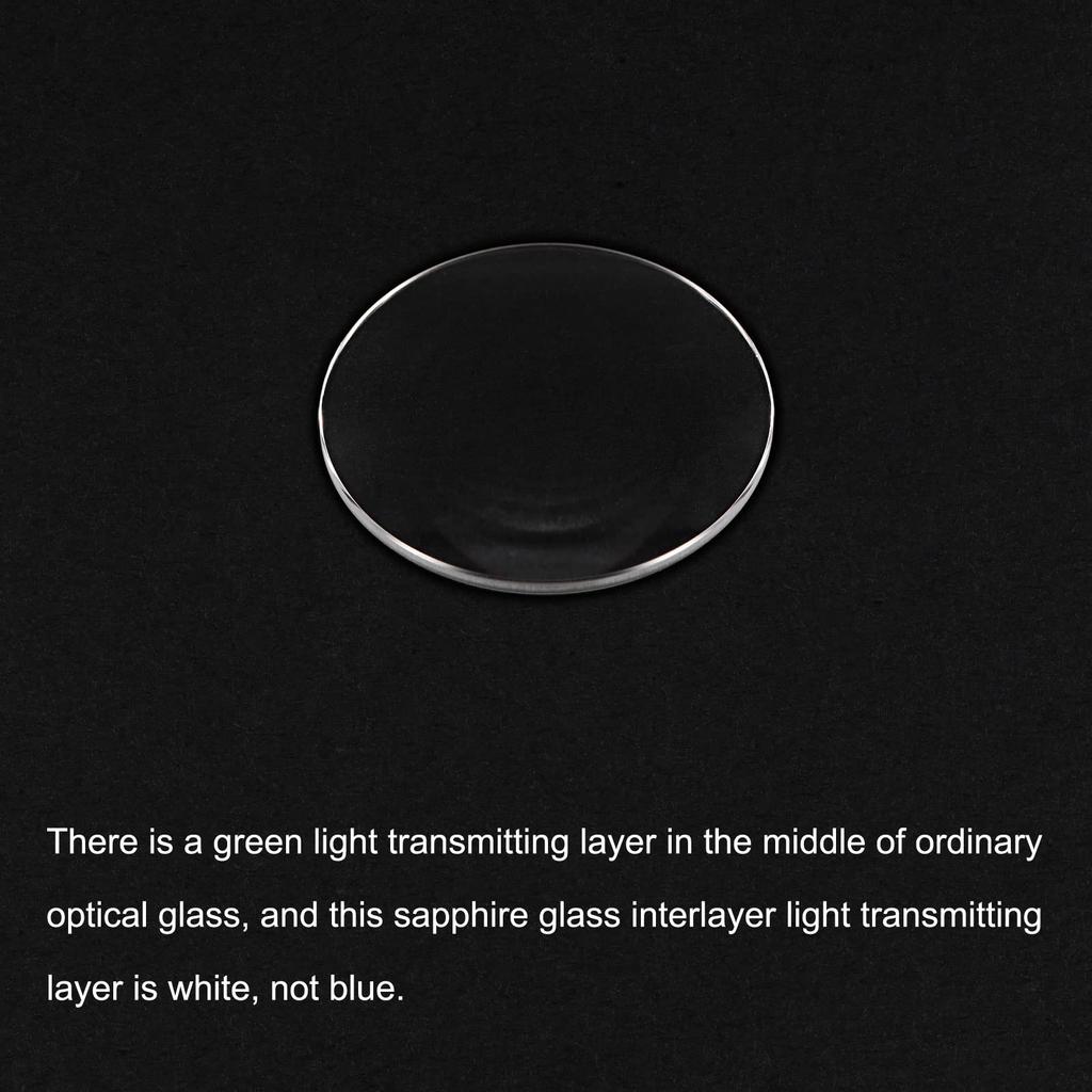 uxcell Watch Glass Sapphire Crystal Lens, Single Dome Round, 29mm Diameter, 1.3mm Edge Thickness, Clear Replacement Part