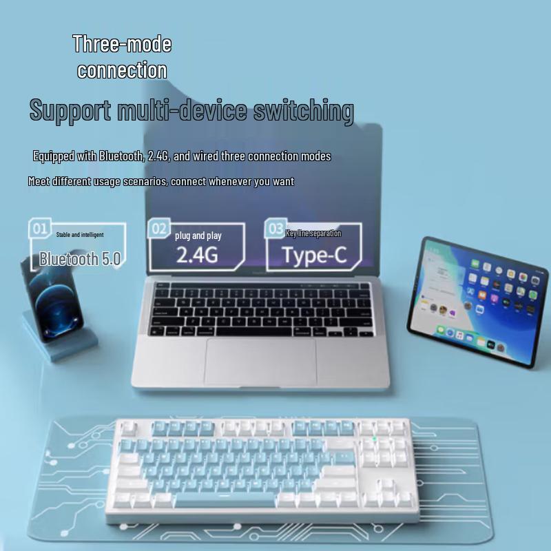 Qianxingzhe MT87 Tri-Mode Mechanical Keyboard