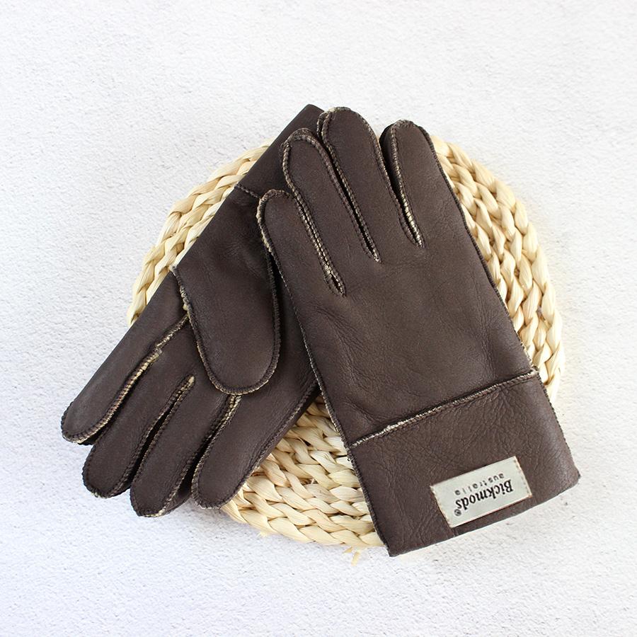 Winter Thickened Children's Sheepskin Fur Gloves Boys and Girls Windproof Warm Students Cold-Proof Leather Finger Gloves