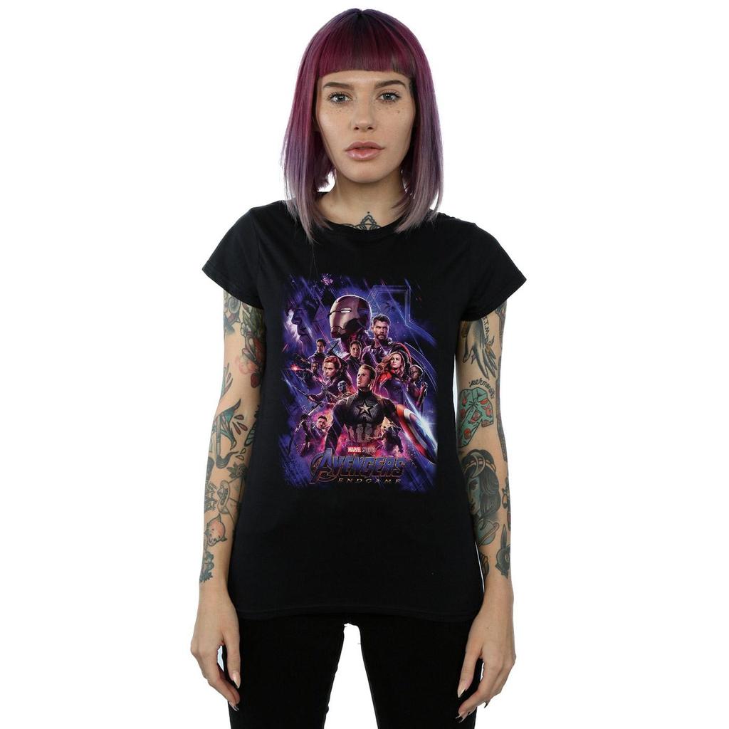 Marvel Womens/Ladies Avengers Endgame Movie Poster Cotton T-Shirt