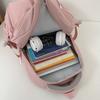 Versatile Work Style Schoolbag Simple Solid Color College Student Large Capacity Japanese Backpack Travel Backpack