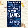 Sea Flower Letter Printed Beach Towel Large Size Foldable Portable Soft Shower Bath Towel For Travel Camping Yoga  Travel Towel