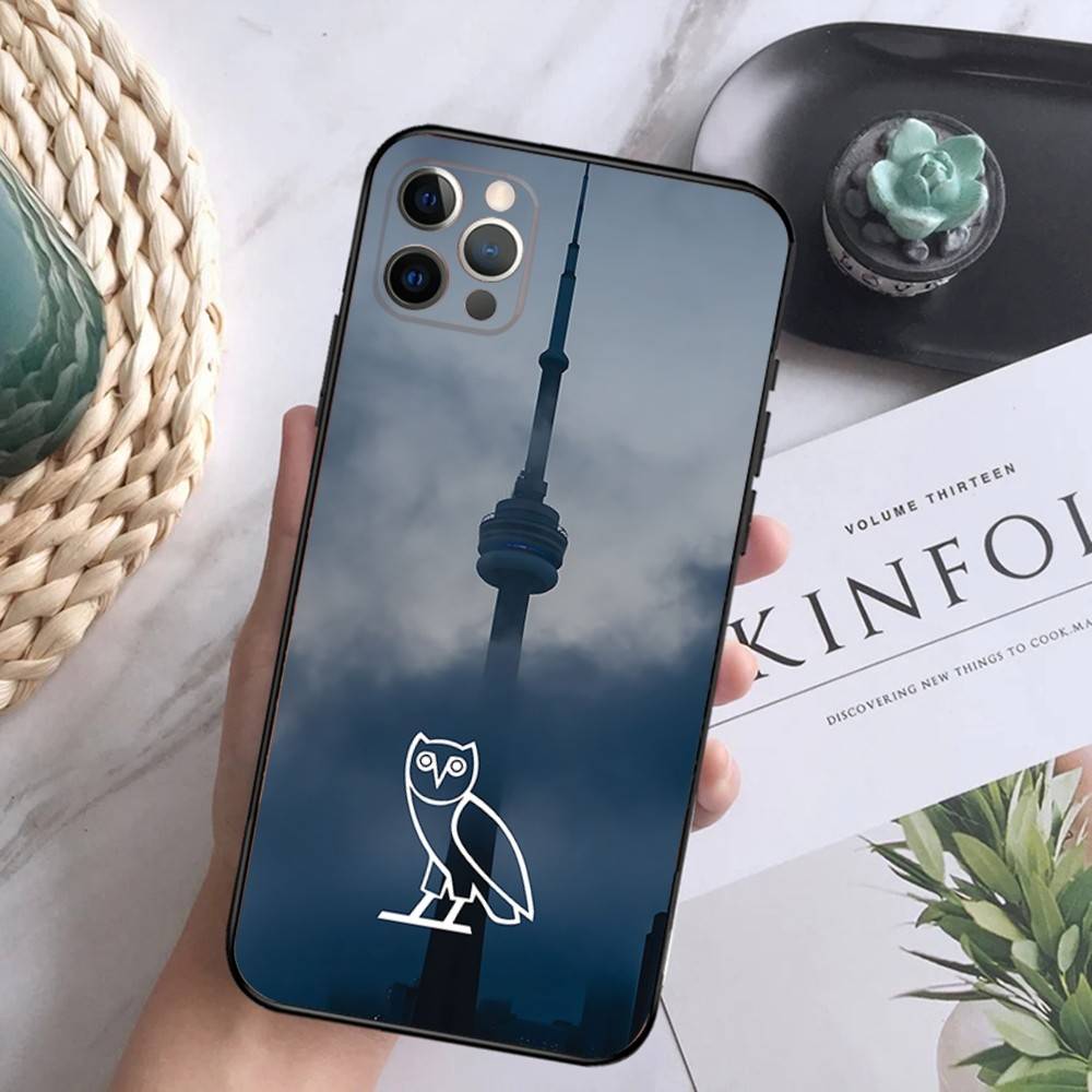 

Drake O-OvO OWL Phone Case For iPhone 16,15,14,13,12 Mini 11 Pro XR,X,XS,MAX 7,8 Plus Silicone Cover Soft Black iPhone16e