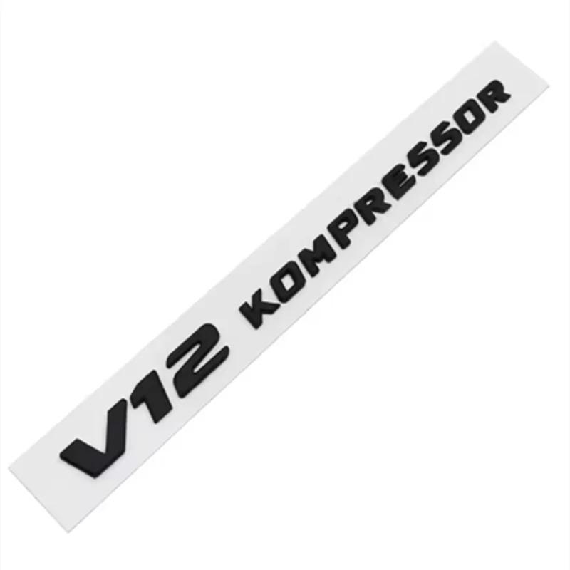 3D ABS V6 V8 V12 COMPRESSOR Car Side Emblem Trunk Badge Sticker For Mercedes Benz W212 W213 W204 W205 W168 W176 CLK GLA G63 G500