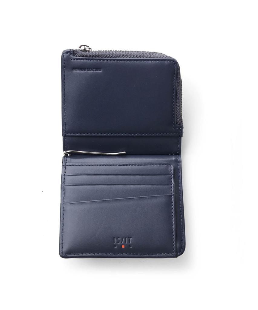 Dutch Accessories Wallet with Money Clip and Coin [IS/IT] Bi-fold Pocket, Men's Leather, No.977601 (Navy)