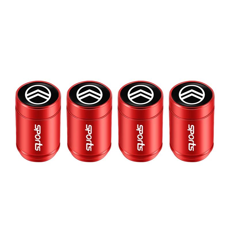 4 Stück Auto Radnabenventil 3D Metall Staubdicht Reifenventilkappe Für Citroen Celysee C6 C3 C5 C1 C2 C4 Aircross Picasso Cactus Berling
