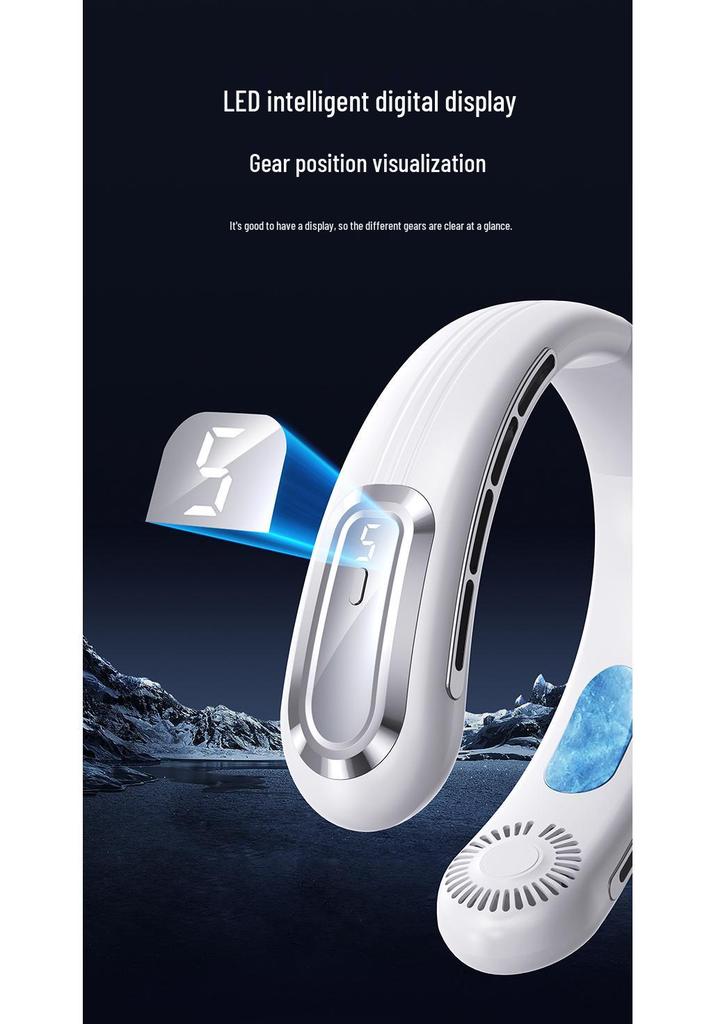 Portable Neck-Hanging Fan: Long-Lasting, Rechargeable, Silent & Ideal for Outdoor Sports