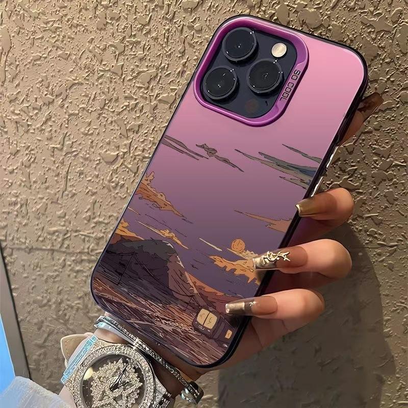 The New Sunset Is Suitable for Iphone17 Mobile Phone Case Apple 15promax/14 Anti-drop 13pro16 Europe and America 11xr.