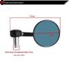 22mm Motorcycle Bar End Rearview Mirror with Complete Install Hardware Fit 17-19mm Handlebar Bore for DIY Modification
