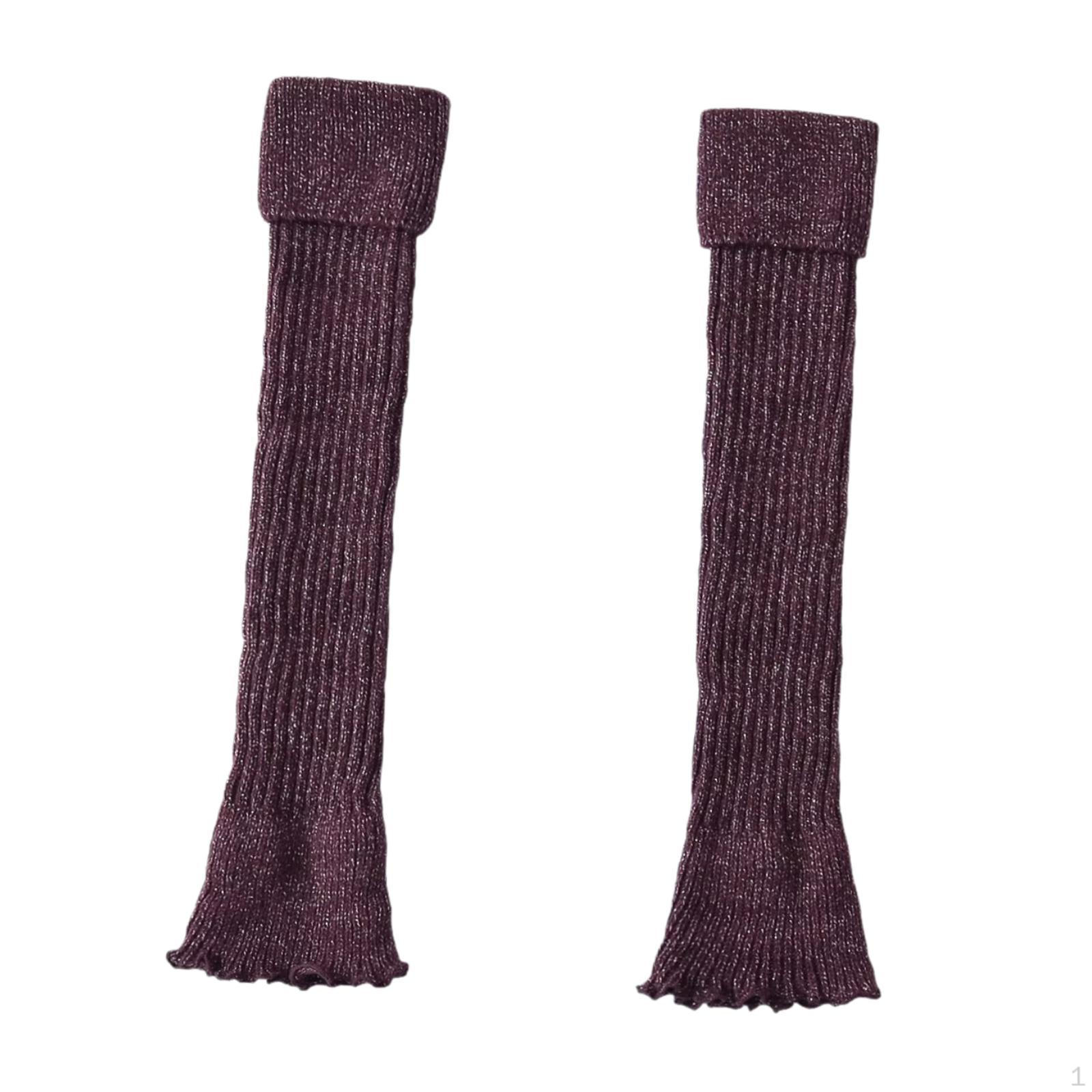 

Гетры для фигурного катания Вязаные Модные Наколенники для спорта Вечеринки Холодной погоды red brown