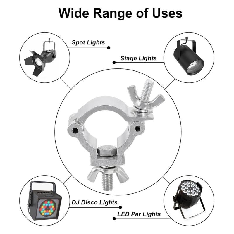 Heavy Type Light Fixture Clamp For 32mm To 35mm Pipe Secure Mounting Aluminum Magnesium Alloys