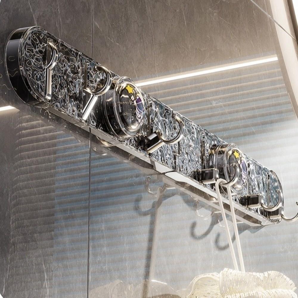 Non-Slip Folding Suction Cup Hook Multi-Purpose Row Hook Durable Towel Rack  Laundry Room