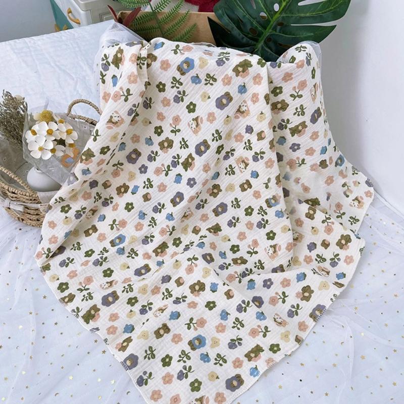 Baby Wrap Towel Cotton Cartoon Print Wrap Blanket Infant Blanket Bath Towel Crib Sheet Non-fluorescent Newborn Blanket