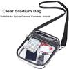 Women Clear Shoulder Bag Stadium Approved PVC Concert Transparent Purse Simple Crossbody Bag With Front Pocket Casual Handbag
