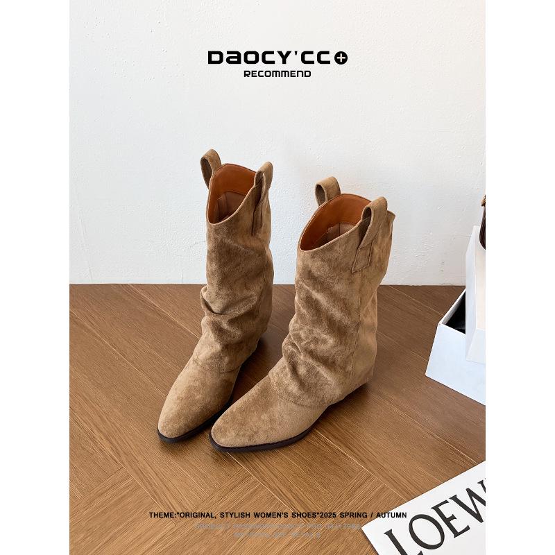 

В наличии: Женские коричневые ковбойские ботфорты на толстом каблуке 36