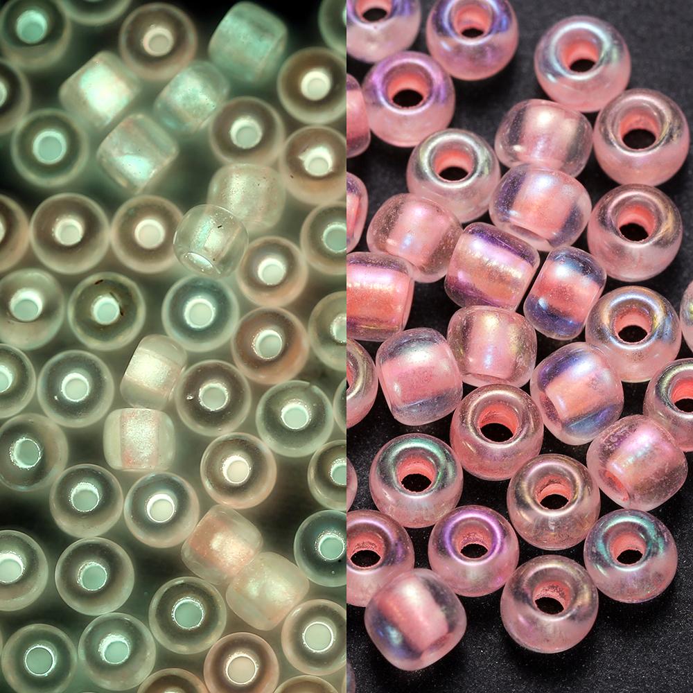 600Pcs/Lot 3mm Colorful Luminous Beads Glass Seed Loose Spacer Beads for DIY Earrings Necklace Bracelet Jewelry Accessories