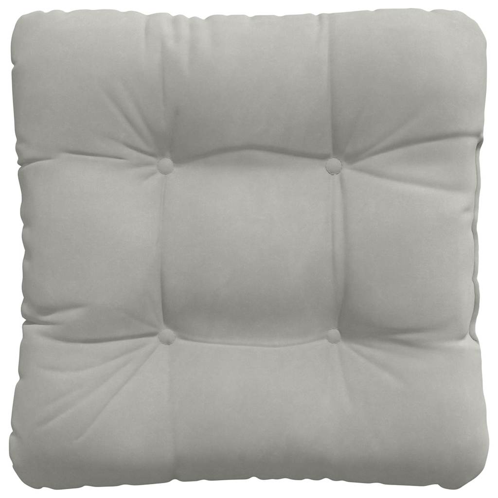 Seat Cushions 4 Pcs Light Grey 40 X 40 Cm Microfiber Fabric