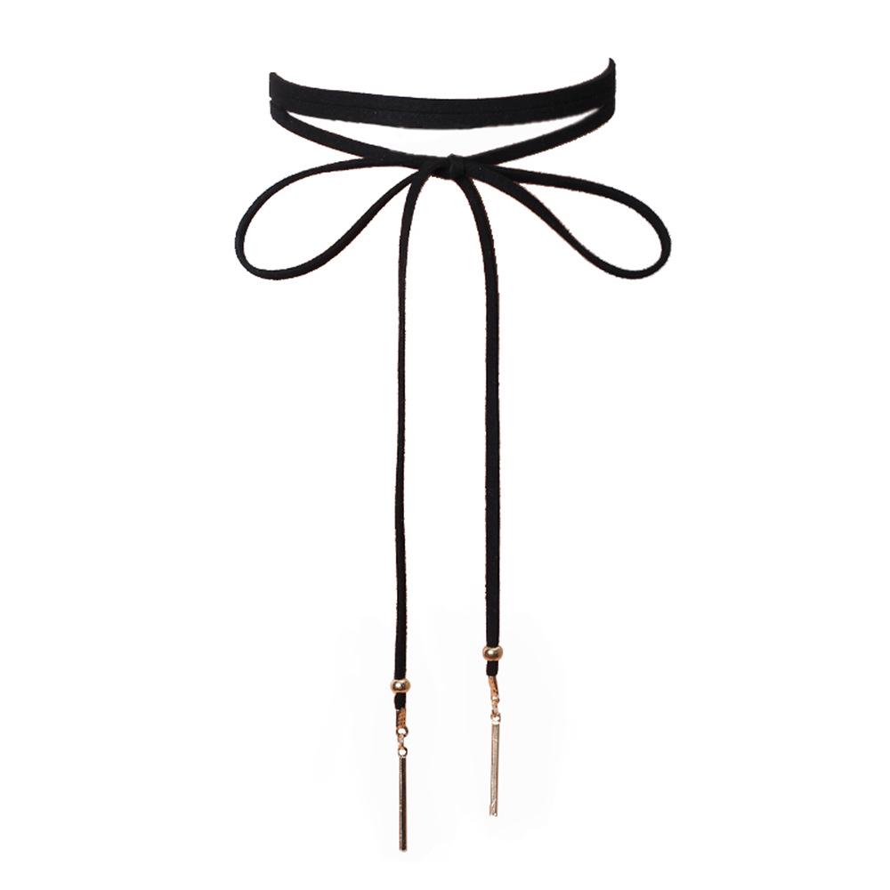 Minimalistisches europäisches & amerikanisches Lolita Spitzen Choker Halskettenset für Damen