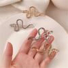 2pcs Elegant Snake Shape Hair Clips for Women Stylish Metal Hairpin Side Bangs Holder Trendy Headwear Accessories