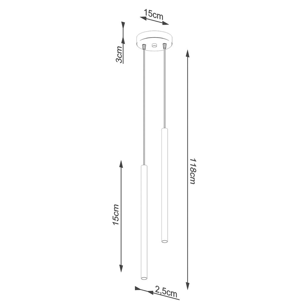 Lampa Wisząca Mossa 2 G9 Złoty Lumilo 13.147.05