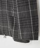 Beyond Closet [Collection Line] Vintage Detail Wool Check Riding Jacket Grey