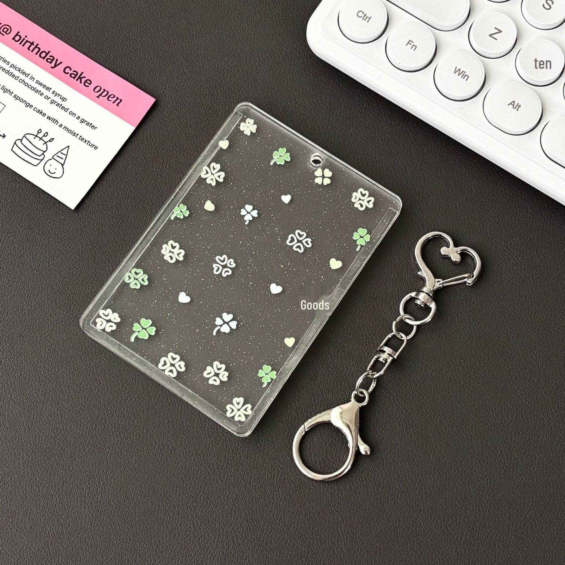 

Colorful Snowflake Glitter Acrylic ID Card Holder Sleeve