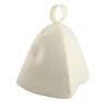 Beige Wool Felt Sauna Hat Cap for Russian Banya Sauna Hut With Hang Loop Supply