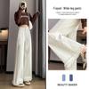 Damen Amerikanische Weiße High-Waist Wide-Leg Koreanische Jeans - Frühling Schlankmachend Bodenlang