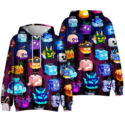 Blox Fruits Anime Hoodie Student Sweatshirt Long Sleeve Men Women Hoodies Harajuku Streetwear Pullovers Fashion Clothes