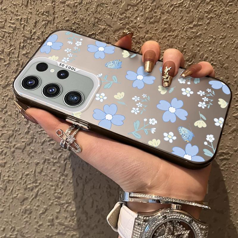 Tulip Floral Frosted Case for Samsung Galaxy S25 S24 S23 S22 Ultra S21 Plus S20 FE A73 A72 A71 A56 A55 A54 A53 Acrylic Cover