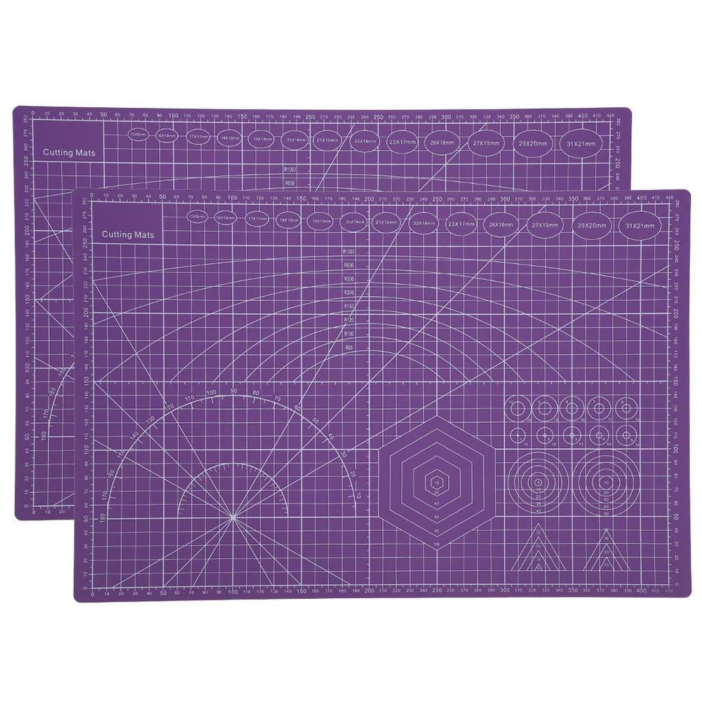 2Pcs Cutting Mat Board Manual Model Rubber Stamp Engraving Art SelfHealing Craft Film A3